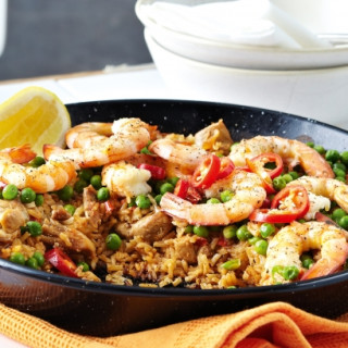 Chicken and Prawn Paella
