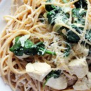 Chicken and Spinach Spaghetti with Lemon Cream Sauce
