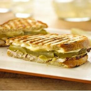 Chicken, Brie, and Pickle Panini