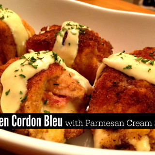 Chicken Cordon Bleu with Parmesan Cream Sauce