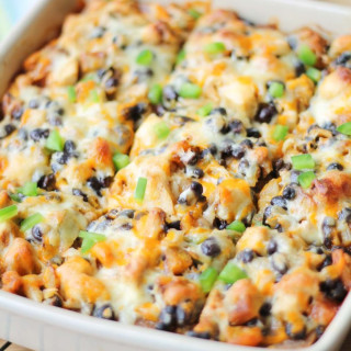 Chicken Enchilada Bake with Butternut Squash and Black Beans