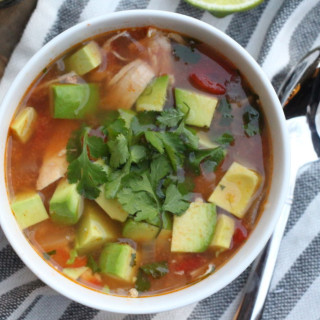 Chicken, Lime, and Avocado Soup