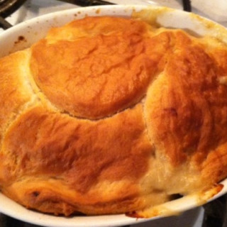 Chicken or  Turkey  Pot Pie with  Biscuit  Crust
