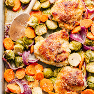 Chicken Parmesan with Roasted Vegetables