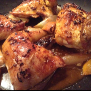 Chicken, roasted with paprika and coriander