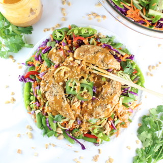 Chicken Satay Zoodle Salad Recipe