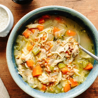Chicken Soup with Fennel and Farro