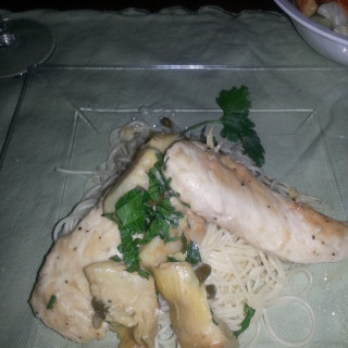 Chicken with Artichokes and Angel Hair