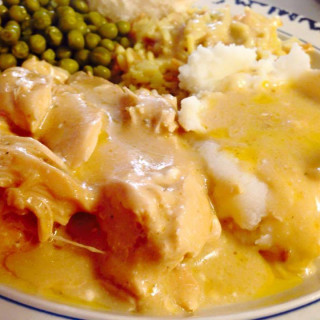 chicken ranch with with a silky cream cheese chicken sauce