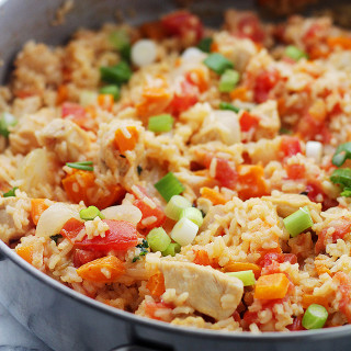 Chicken, Rice and Vegetable Skillet