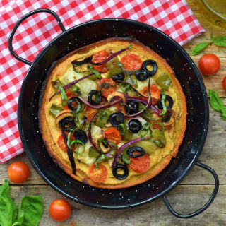 Chickpea Four Pizza with Hummus