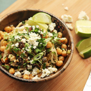 Chickpea Salad With Bacon, Cotija, and Roasted Chilies