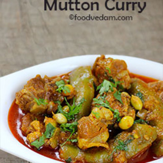 Chikkudukaya Mutton curry-Broad beans mutton curry