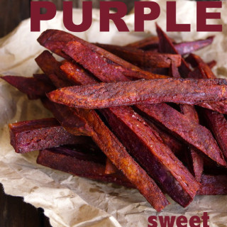 Chile-Lemon Roasted Purple Sweet Potato French Fries