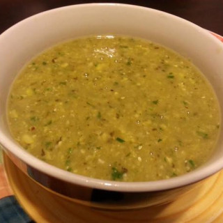 Chileatole - Green Chile Soup With Corn (Slow Cooker)