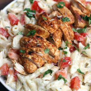 Chili Lime Chicken with Creamy Garlic Penne