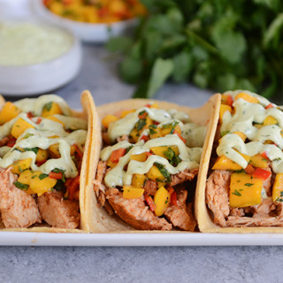 Chili Lime Tacos with Mango Salsa {Grilled or Pressure Cooker}
