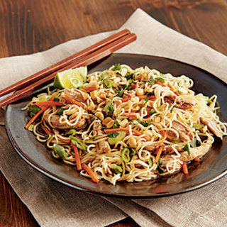 Chinese Pork Tenderloin with Garlic-Sauced Noodles (slow cooker)