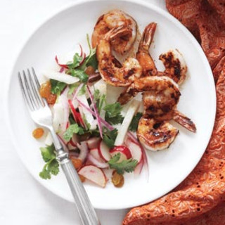 Chipotle Shrimp With Radish and Jicama Salad