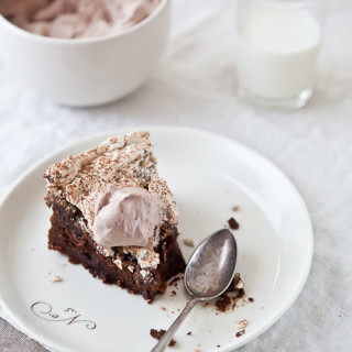 Chocolate and Hazelnut Meringue Cake, adapted from Martha Stewart