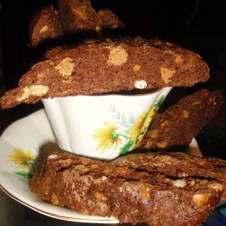 Chocolate and Peanutbutter Chip Biscotti