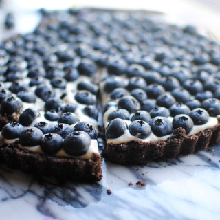 Chocolate Blueberry Tart with Lemon Zest