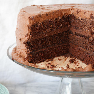Chocolate Cake with a Chocolate Ganache Filling and Chocolate Buttercream F