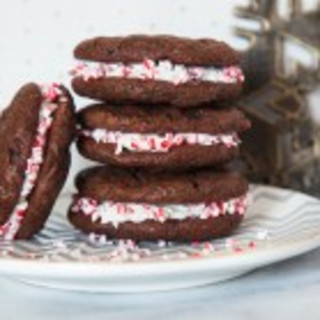 Chocolate Candy Cane Sandwich Cookies [Grain-Free, Dairy-Free]