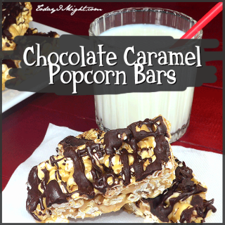 Chocolate Caramel Popcorn Bars