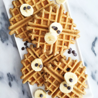 Chocolate Chip Flaxseed Waffles (grain-free and refined sugar-free)