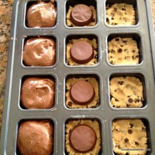 Chocolate Chip Peanut butter cup brownies