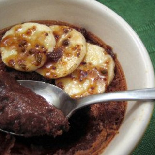Chocolate Creme Brulee with Caramelized Bananas