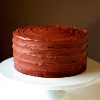 Chocolate Devil's Food Cake with Chocolate Rum Frosting