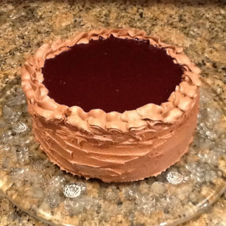 Chocolate Layer Cake with Raspberry Cream Filling