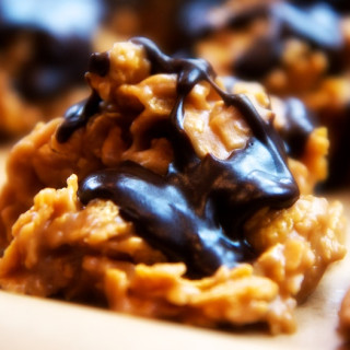 Chocolate Peanut Butter Cornflake Cookies
