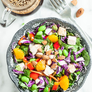 Chopped Asian Chicken Salad with Sesame Ginger Dressing