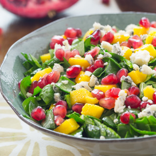 Chopped Spinach Pomegranate Salad