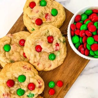 Christmas M and M Cookies