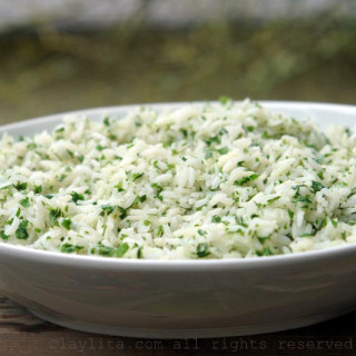 Cilantro lime rice {Arroz con cilantro}