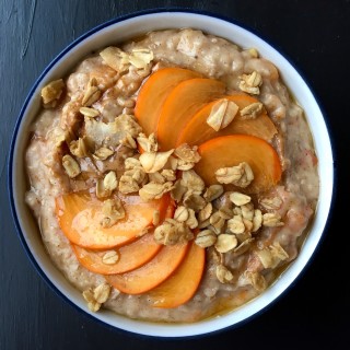 Cinnamon Oats with Persimmon & Almond Butter
