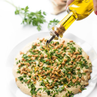 Classic Hummus with Toasted Pine Nuts