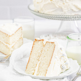 Classic White Layer Cake (From Scratch!)