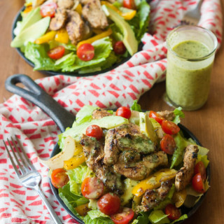 Clean Eating Chicken Salad Sizzling Cilantro Lime Fajita Style {Paleo, Glut