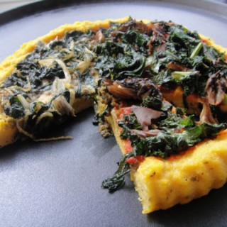'Clean Start': Polenta Pizzas with Kale, Chard, and Parsley Pesto