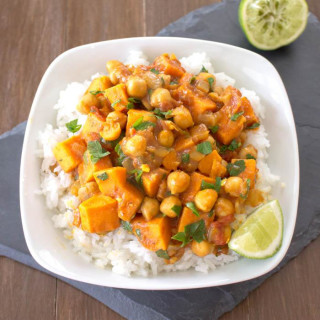 Coconut Curried Sweet Potato & Chickpea Stew
