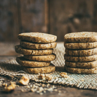 Coffee Nut Shortbread Cookies
