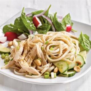 Cold Sesame Noodles with Chicken and Cucumbers
