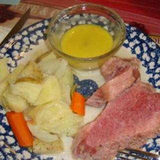 Corned Beef and Cabbage with a Mustard Sauce