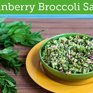 Cranberry Broccoli Salad with Pine Nuts