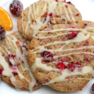 Cranberry Cookies with Orange Glaze